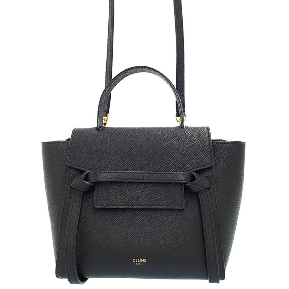 Celine Belt Bag 2way Crossbody Grained Calfskin Leather
